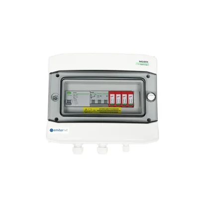 Hermetic AC connection board IP65 EMITER with AC surge arrester Dehn type 2 16A 3-F RCD type A 40A/300mA