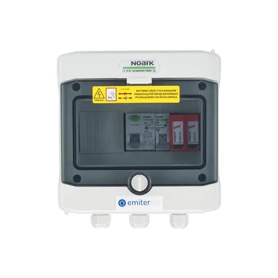 Hermetic AC connection board IP65 EMITER with AC surge arrester Dehn type 2 20A 1-F RCD type A 40A/300mA