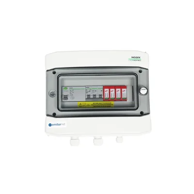 Hermetic AC connection board IP65 EMITER with AC surge arrester Dehn type 2 20A 3-F RCD type A 40A/300mA