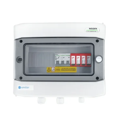 Hermetic AC connection board IP65 EMITER with AC surge arrester Dehn type 2 50A 3-F