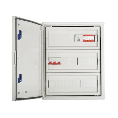Hermetic AC connection board IP66 EMITER with surge arrester AC Dehn type 1+2 100A 3F FR 100A phase sign