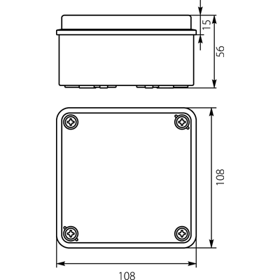 Hermetic box PH-1A.1 without weakening IP65