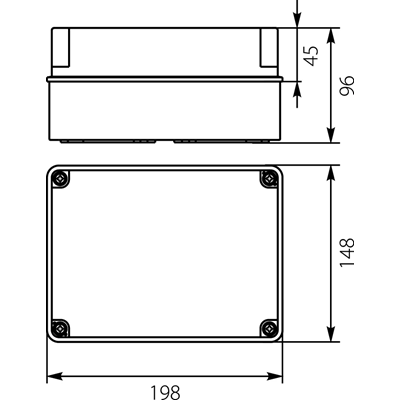 Hermetic box PH-3B.1 without weakening IP65
