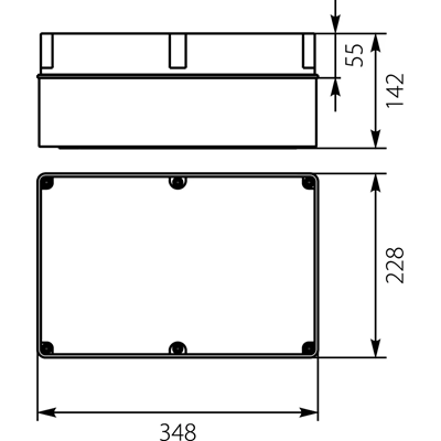 Hermetic box PH-5A.1P without weakening + PMT-5 plate