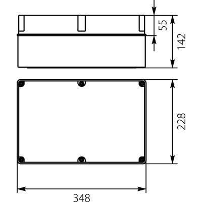 Hermetic box PH-5A.1P without weakening + PMT-5 plate