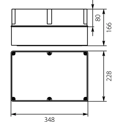 Hermetic box PH-5B.1P without weakening + PMT-5 plate
