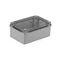 Hermetic box S-BOX 120x80x50, without glands, gray, halogen-free, with transparent cover, IP65