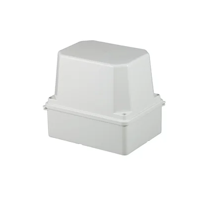 Hermetic box S-BOX 150x110x140, high, without glands, gray, halogen-free, IP65