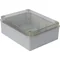 Hermetic box S-BOX 240x190x90, without glands, gray, halogen-free, with transparent cover, IP65