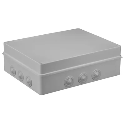 Hermetic box S-BOX 380x300x120, 12 glands, gray, IP65