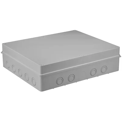 Hermetic box S-BOX 460x380x120, without glands, gray, IP65