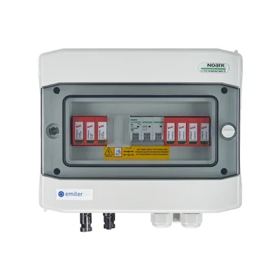 Hermetic DCAC connection board IP65 EMITER with DC surge arrester Dehn 1000V type 2 1 x PV string 1 x MPPT AC arrester Dehn type 2 25A 3-F