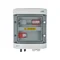 Hermetic DCAC connection board IP65 EMITER with surge arrester DC Dehn 1000V type 1+2 1 x PV string 1 x MPPT arrester AC Dehn type 1+2 10A 3-F RCD type A 40A/300mA