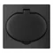 Hermetic electrical socket, IP44, 1x2P+Z(Schuko), black