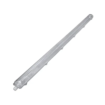 HERMETIC EMPTY LUMINAIRE 150CM 1xT8LED PC, PRISMATIC LAMPSHADE