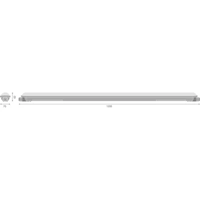 Hermetic LED luminaire DAMP PROOF ECO 3TH 1200 33W 5670lm 4000K 840 IP65