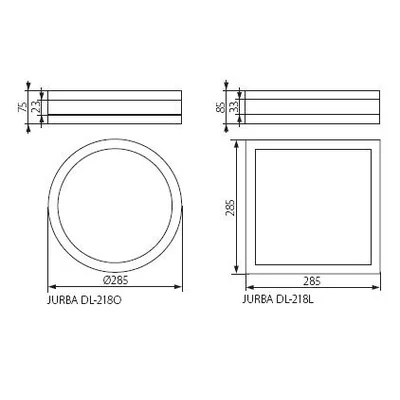 Hermetic plafond JURBA DL-218L