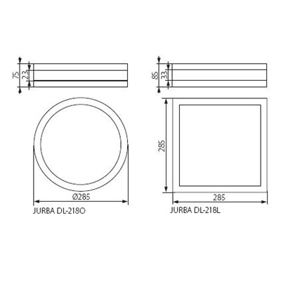 Hermetic plafond JURBA DL-218O