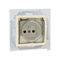 Hermetic single socket with a grounding pin