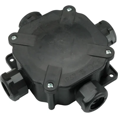 Hermetic surface-mounted installation box 4 glands 128x128 IP67