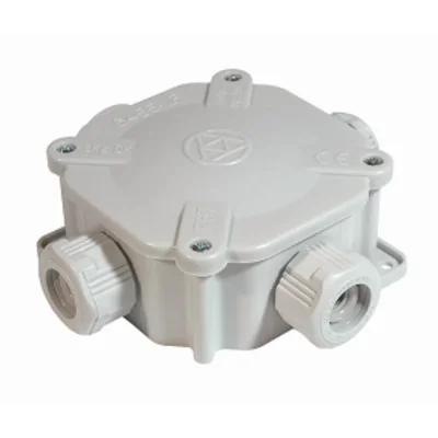 Hermetic surface-mounted installation box 4 glands IP67 122x44.6mm