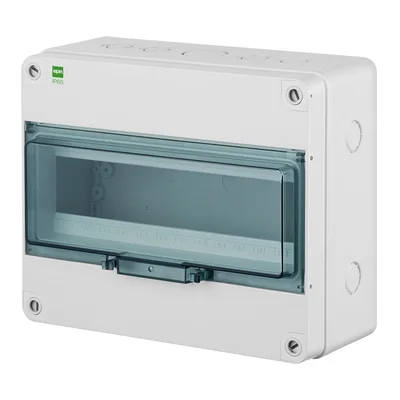 HERMETICA distribution board 1x12+1 PE+N surface-mounted IP 65 - smoke color