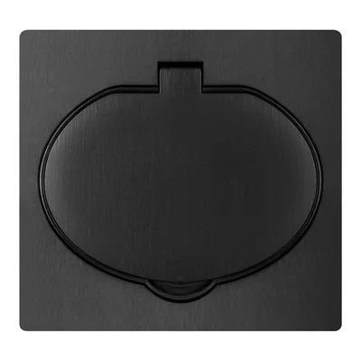 Hermetická elektrická zásuvka, IP44, 1x2P+Z (Schuko), černá