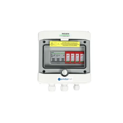 Hermetische AC-Anschlussplatine IP65 EMITER mit AC-Überspannungsableiter Dehn Typ 2 16A 3-F