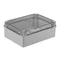 Hermetische Anschlussdose S-BOX 190x140x70, ohne Kabelverschraubungen, grau, halogenfrei, mit transparentem Deckel, IP65
