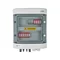 Hermetische DCAC-Anschlussplatine IP65 EMITER mit DC-Überspannungsableiter Dehn 1000V Typ 2 2 x PV-String 2 x MPPT AC-Ableiter Dehn Typ 2 16A 3-F