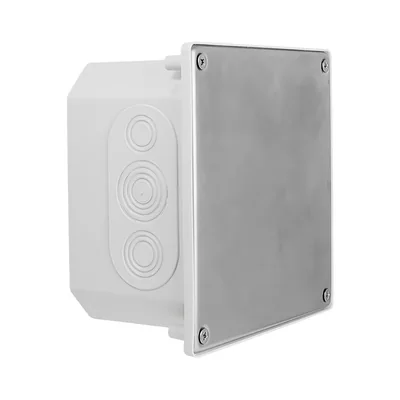 Hermetische, flächenbündige Fassadendose Ppt-EH160 Grau INOX