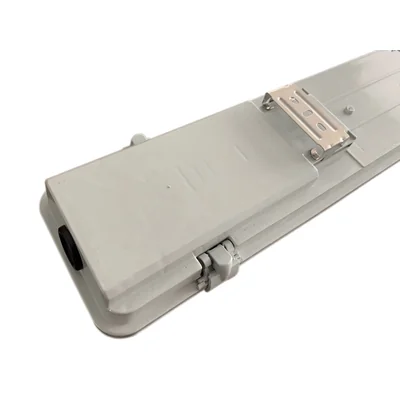 Hermetische Leuchte für LED-Röhren mit Reflektor 2xT8 120cm IP65 grau