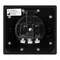 Hermetische Steckdose, IP44, 1x2P+Z (Schuko), schwarz