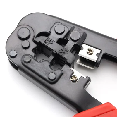 Herramienta de crimpado para conectores RJ11, RJ12 y RJ45.