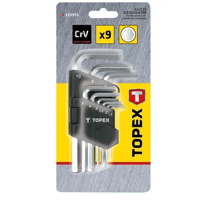 Hexagonal keys 1.5-10 mm, set of 9