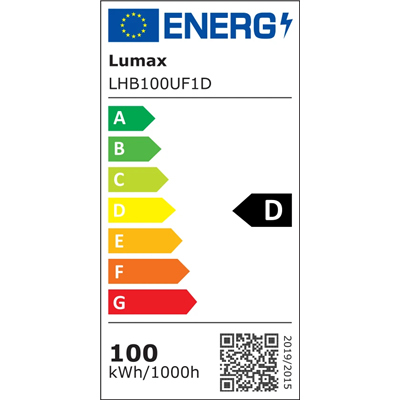 HIGH-BAY COMPACT D Luminaire industriel 100W 13000lm IP65 CW 90° noir
