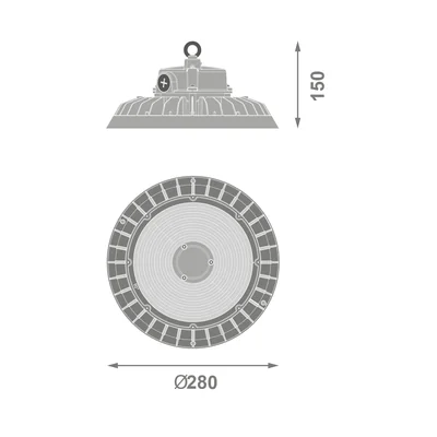 High Bay E LED 200W 840 60° IP65 Multi Lumen