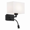 HILARY Double wall lamp cm 15W+4.5W E27+LED integrated IP20 black