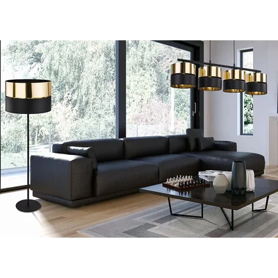 HILTON Aplique individual negro/oro