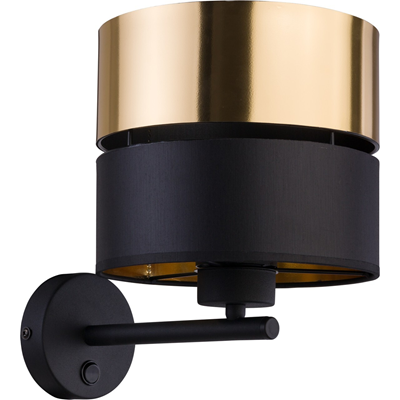 HILTON Single wall lamp black/gold