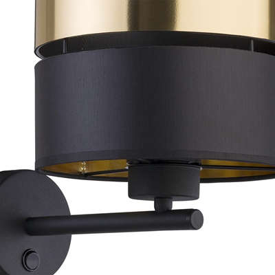 HILTON Single wall lamp black/gold