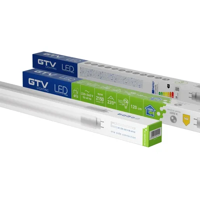 HL LED T8-Röhre, A-G, 18,0 W, AC 220–240 V, 120 cm, 2150 lm, 157 mA, 4000 K, Einzelnetzteil, 220°