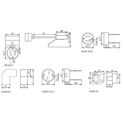 HLDR-G9 ceramic holders