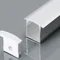 Hliníkový profil pro velkoformátový LED pásek, zapuštěný / 2000mmx30x20mm / Stínidlo: Mléčné / Barva: Hliník