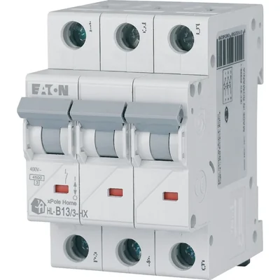 HN-B13/3 Overcurrent circuit breaker 6kA, In=13A, B characteristic, 3-pole. HN series