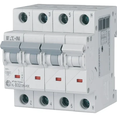 HN-B32/3N Overcurrent circuit breaker 6kA, In=32A, B character, 3+N poles. HN series