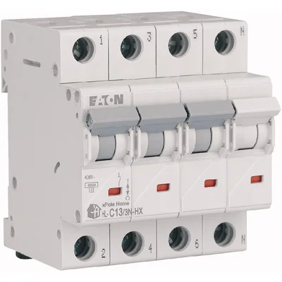 HN-C13/3N Overcurrent circuit breaker 6kA, In=13A, C characteristic, 3+N poles. HN series