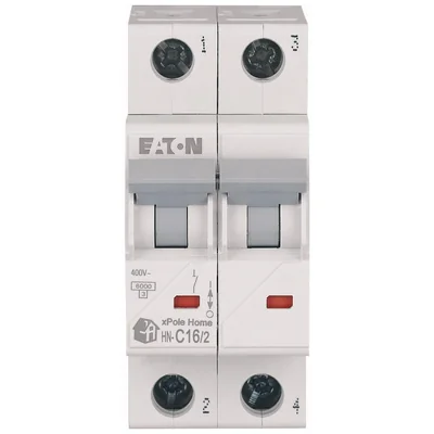 HN-C16/2 Circuit breaker 6kA, In=16A, C characteristic, 2-pole. HN series