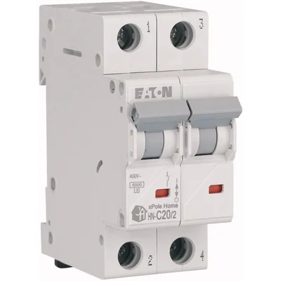 HN-C20/2 Circuit breaker 6kA, In=20A, C characteristic, 2-pole. HN series