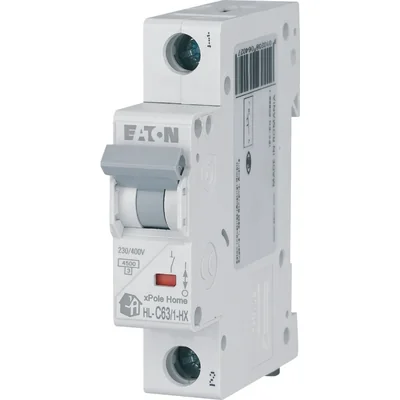 HN-C63/1 Jistič 6kA, In=63A, charakteristika C, 1-pólový. Řada HN